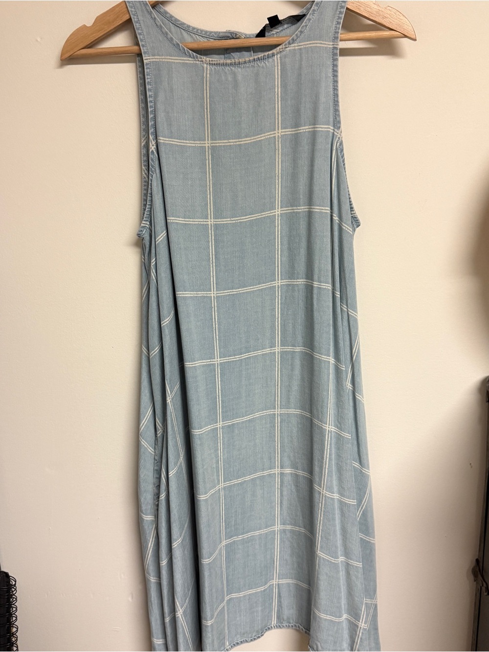 A-line window pane design swing dress size small